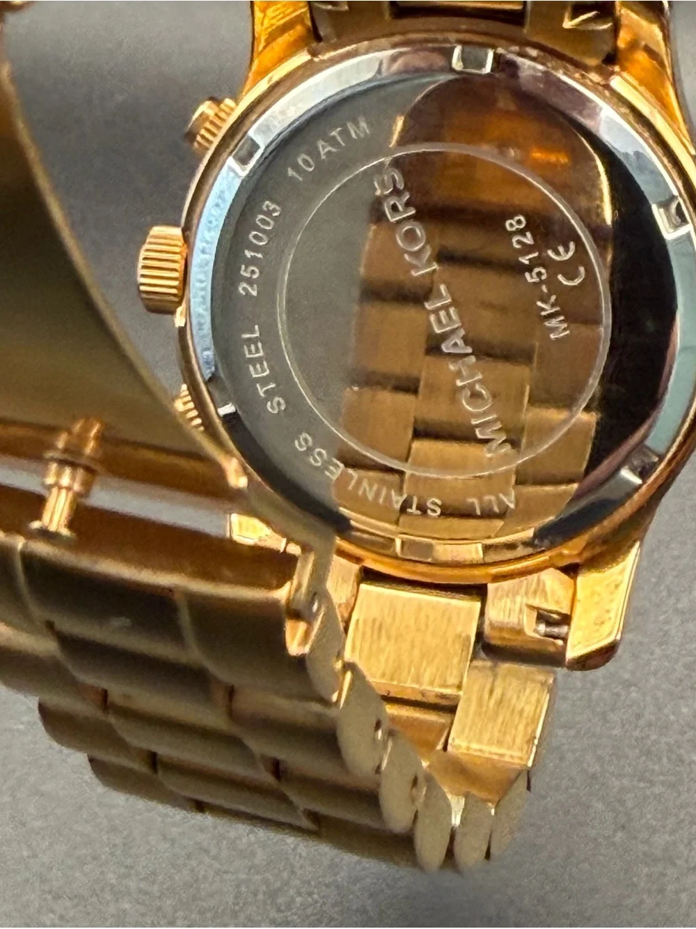 Michael Kors Rose Gold Tone Chronograph Bracelet Watch